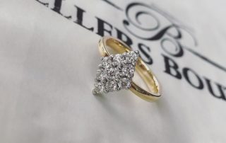 Elegant diamond cluster ring